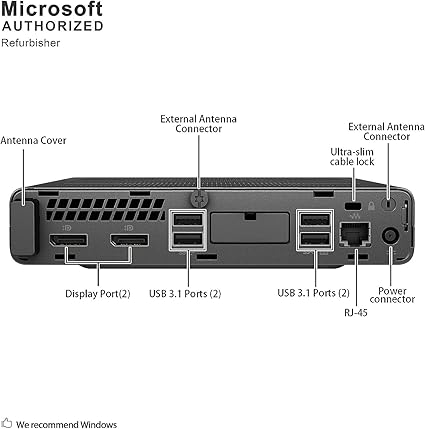 HP Elite 800 G4 SFF Desktop - Intel Core i5 8500 ,16GB,256GB SSD,Windows 11 PRO